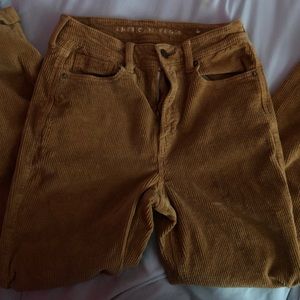 Dark tan corduroy AE jeans